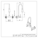 Ver imagem 6 de Torneira Misturador Cozinha  Conic Flexível Parede 2 Jatos