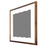 Quadro Decorativo com Moldura Rústica Geométrico Ondas 70x70cm - 2