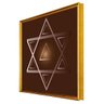 Quadro Decorativo Moderno com Moldura Dourada Estrela de Davi 70x70cm - 2