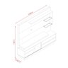 Estante Home para Tv 60 Polegadas Vicente Naturale Off White Madetec - 3