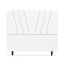 Ver imagem 1 de Cabeceira Estofada Casal Belgica 140 Suede Branco