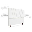 Ver imagem 2 de Cabeceira Estofada Casal Belgica 140 Suede Branco