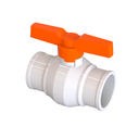 Ver imagem 1 de Registro de Esfera Soldável Industrial Bitola 20mm Sistema V.a.r Cor Branco e Laranja Durín