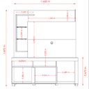 Ver imagem 5 de Home Theater Ícaro Tvs até 50” 599130 Naturale Off White Madetec