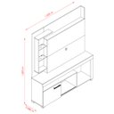 Ver imagem 4 de Home Theater Ícaro Tvs até 50” 599130 Naturale Off White Madetec
