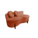 Ver imagem 2 de Namoradeira Sofá Feijão Lounge Orgânica Veludo Terracota