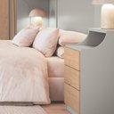 Ver imagem 2 de Mesa de Cabeceira 3 Gavetas Elegance Cinza