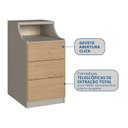 Ver imagem 4 de Mesa de Cabeceira 3 Gavetas Elegance Cinza