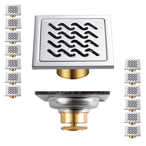 Ralo 10x10 Aço Inox Kit 13 Uni Banheiro Lavabo Anti Inseto Seguro Resistente Higienico Jardim Quinta