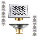Ver imagem 1 de Ralo 10x10 Aço Inox Kit 13 Uni Banheiro Lavabo Anti Inseto Seguro Resistente Higienico Jardim Quinta