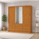 Ver imagem 1 de Guarda Roupa 9 Gavetas 3 Portas 1 Espelho Sunset-grand Line