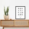 Quadro Decorativo Positividade É a Chave 45x34cm - com Vidro:moldura Branca - 2
