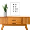 Quadro Decorativo Positividade É a Chave 45x34cm - com Vidro:moldura Branca - 1