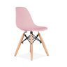 Cadeira Eames Eiffel Infantil Rosa com Base de Madeira Casa Aberta Brasil - 5