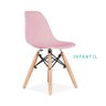 Cadeira Eames Eiffel Infantil Rosa com Base de Madeira Casa Aberta Brasil - 2