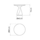 Ver imagem 2 de Mesa Flut Redonda Tampo em Polietileno Estrutura em Plástico Branco Tramontina 80cm