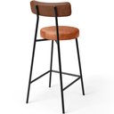 Ver imagem 6 de Kit 03 Banquetas Baixa Cozinha Sala Jantar Bancada Milão L02 Couríssimo Marrom Camel - lyam decor Ly