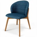 Ver imagem 7 de Kit 02 Cadeiras de Jantar e Estar Living Estofada Mia L02 Linho Azul - Lyam Decor