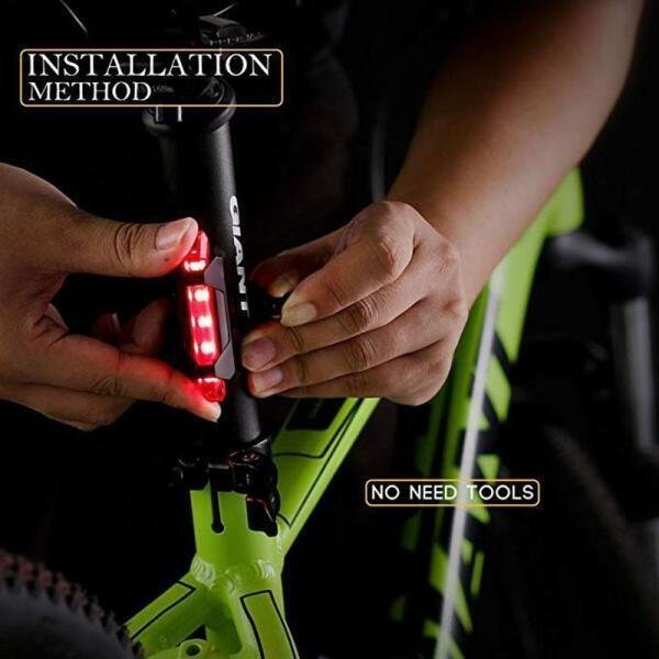 Kit Bike Farol E Sinalizador Traseiro Recarregável Usb - 6