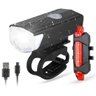 Kit Bike Farol E Sinalizador Traseiro Recarregável Usb - 1