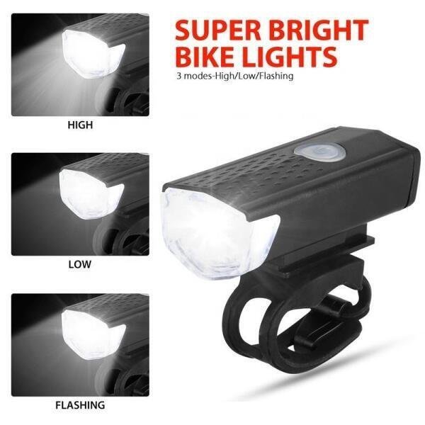 Kit Bike Farol E Sinalizador Traseiro Recarregável Usb - 4