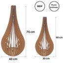Ver imagem 2 de Vaso de Chão Decorativo Grande Capadócia Mdf:preto/kit com 2 - 75x40cm e 60x30cm
