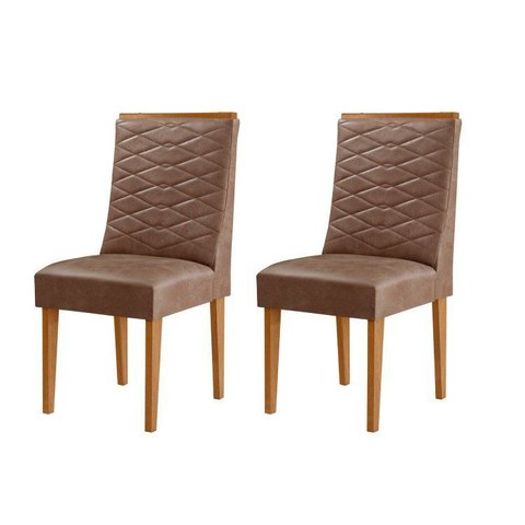 Conjunto de Cadeiras para Sala de Jantar Sakura Marrom/Tork/Marromle