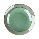 Ver imagem 2 de Prato Sobremesa em Cerâmica Noir 20,5cm L'hermitage Verde