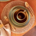 Ver imagem 5 de Prato Sobremesa em Cerâmica Noir 20,5cm L'hermitage Verde