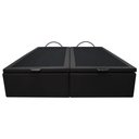 Ver imagem 6 de Base Box Baú para Cama Casal King 192x203cm Bipartido Liz S05 Sintético Preto - Mpozenato