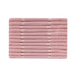 Kit 12 Toalhas Lavabo Belíssima Bordar Ponto Cruz Perfeito Estilo Lavabo Belissima Rosê - 1