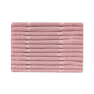 Kit 12 Toalhas Lavabo Belíssima Bordar Ponto Cruz Perfeito Estilo Lavabo Belissima Rosê