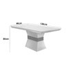Mesa para Sala de Jantar Lucy 120cm Em MDF e Vidro - 3