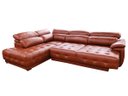 Ver imagem 2 de Sofá Retrátil e Reclinável de Couro Filipinas Canto com Chaise Esquerda 1,36 M - Conhaque com Brilho