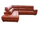 Ver imagem 3 de Sofá Retrátil e Reclinável de Couro Filipinas Canto com Chaise Esquerda 1,36 M - Conhaque com Brilho