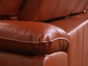 Ver imagem 5 de Sofá Retrátil e Reclinável de Couro Filipinas Canto com Chaise Esquerda 1,36 M - Conhaque com Brilho