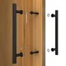 Puxador para Porta Inox 304 Cor Preto 60cm Pivotante Redondo Madeira Vidro Brinovar - 5