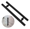 Ver imagem 1 de Puxador para Porta Inox 304 Cor Preto 60cm Pivotante Redondo Madeira Vidro Brinovar