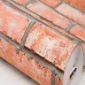 Papel de Parede Tijolo Laranja Texturizado - PP332 Rolo de 5m2 - 9