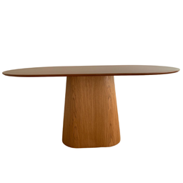 Mesa de Jantar Cone Retangular Arredondada 160x90cm Freijó Modelar Art Moveis - 2