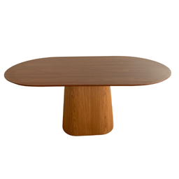 Mesa de Jantar Cone Retangular Arredondada 160x90cm Freijó Modelar Art Moveis - 1
