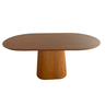 Mesa de Jantar Cone Retangular Arredondada 160x90cm Freijó Modelar Art Moveis - 1