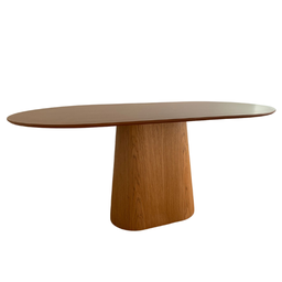 Mesa de Jantar Cone Retangular Arredondada 160x90cm Freijó Modelar Art Moveis - 3