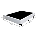 Ver imagem 3 de Cama Box Casal 138 Tecido Sintético Branco com Colchão Polônia Bello Box - D28 65x138x188