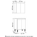Ver imagem 4 de Armário de Cozinha Aéreo e Balcão com Tampo Italy Cinza - Ej Móveis