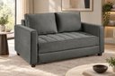 Ver imagem 1 de Sofa Cama Fusion 2 Lug 150 Colchao Casal Veludo Grafite