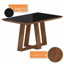 Ver imagem 3 de Conjunto Mesa Lins 4 Cadeiras Sextavada Freijó/pto/corino Branco - M.a Freijó/preto/corino Branco