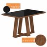 Conjunto Mesa Lins 4 Cadeiras Sextavada Freijó/pto/corino Branco - M.a Freijó/preto/corino Branco - 3