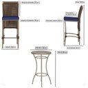 Ver imagem 2 de Mesa Bistrô e 4 Banquetas Roma Fendi Corda Náutica Estofado 10 Trama Original