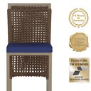 Ver imagem 3 de Mesa Bistrô e 4 Banquetas Roma Fendi Corda Náutica Estofado 10 Trama Original